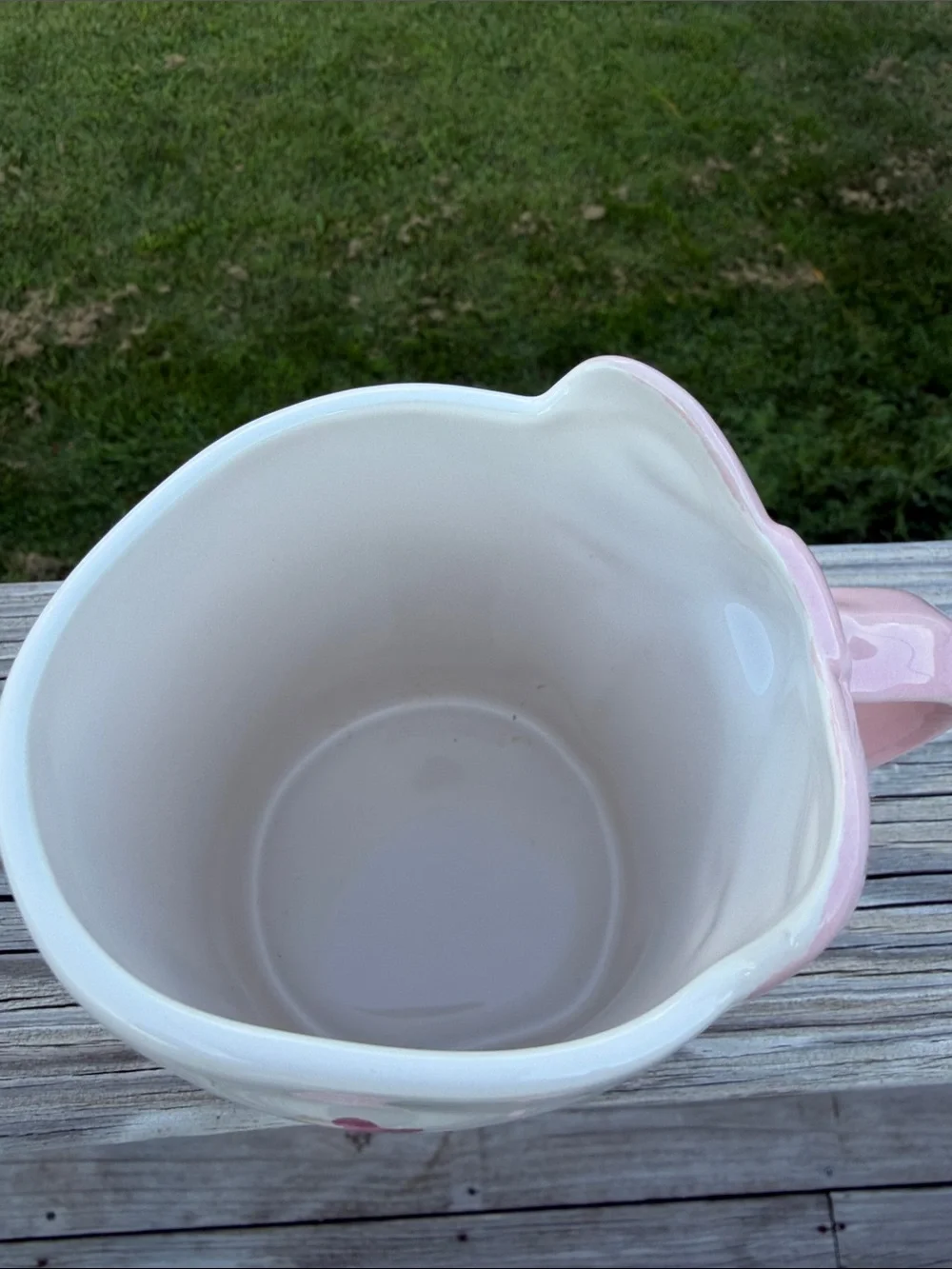 Rae Dunn Disney Lady the Tramp Pink-Handle Ceramic Mug